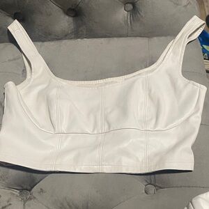 Banana Republic Vegan Leather Crop Top